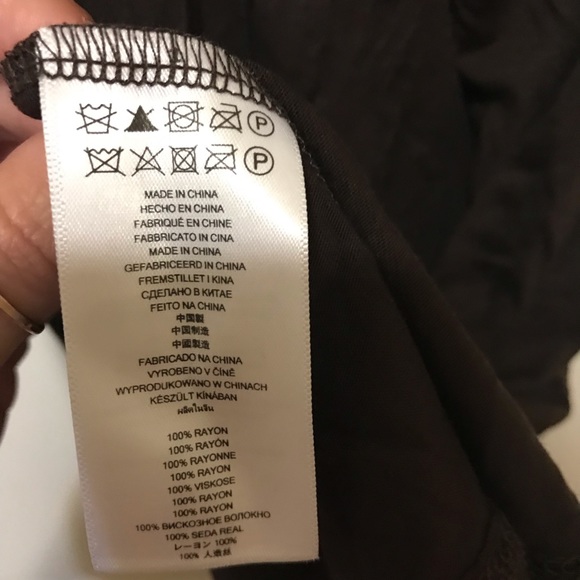 Michael Kors tank top w/chain accents. Brown, sz M. - Picture 4 of 5